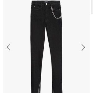 NWT WEWOREWHAT SLIT HEM STRETCH JEAN 34" INSEAM